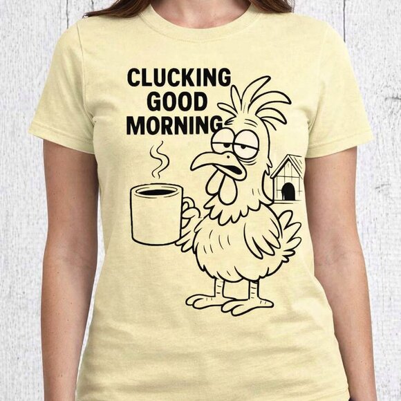 Gildan Tops - Graphic T-Shirt Funny Chicken Phrase brand new Gildan Soft Style Soft Yellow